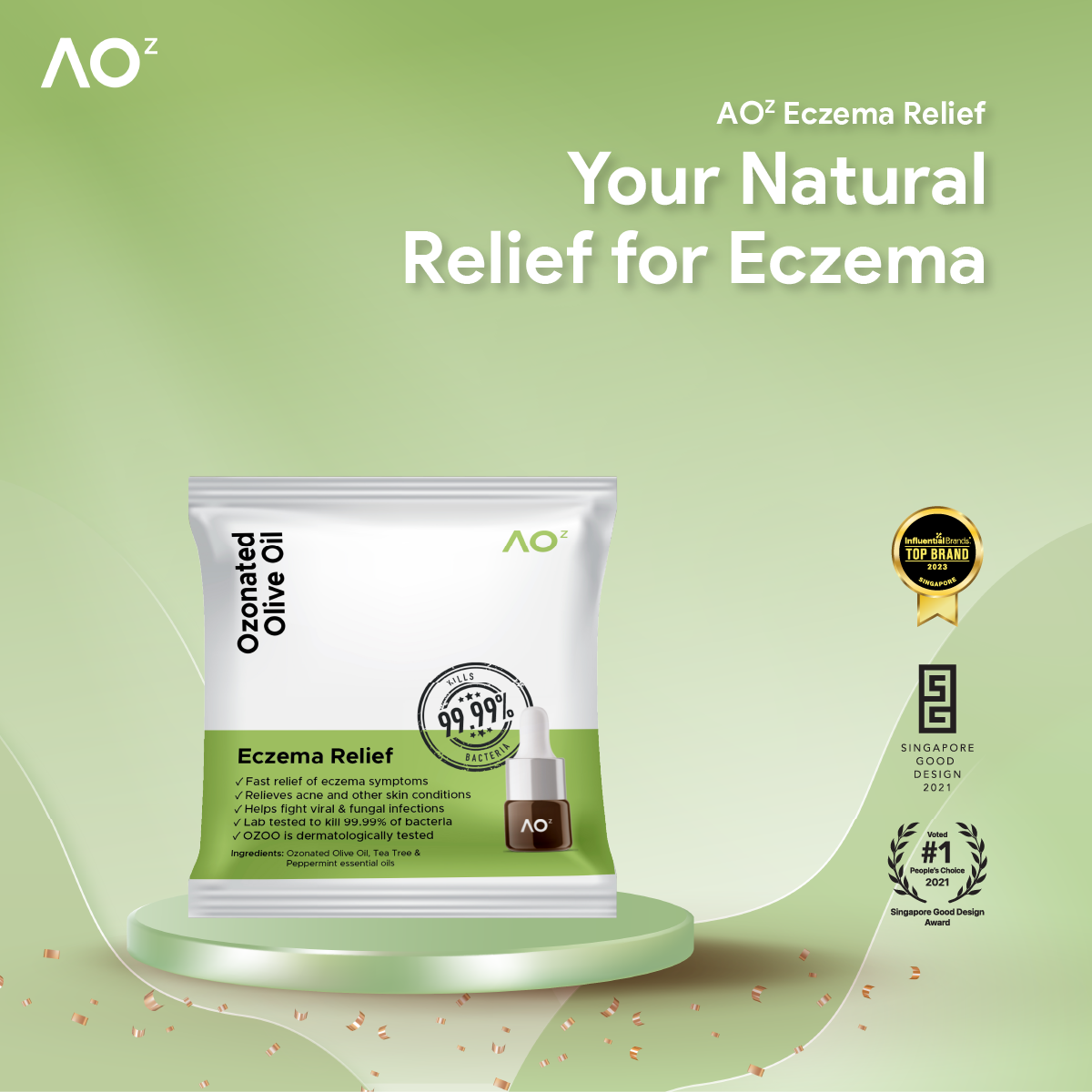 AOᶻ Essential Oil 1ml Tester (Ozonated Olive Oil)